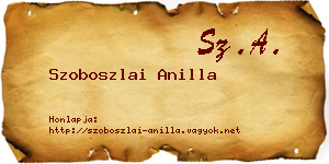 Szoboszlai Anilla névjegykártya